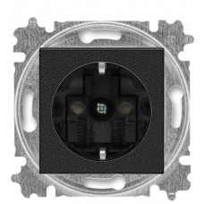 Розетка ABB Levit 5520H-A03457 63 зі шторками (онікс/димчасто-чорний)