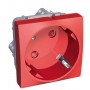 Розетка Schneider Electric Altira ALB45283 с заземлением и со шторками (красная)