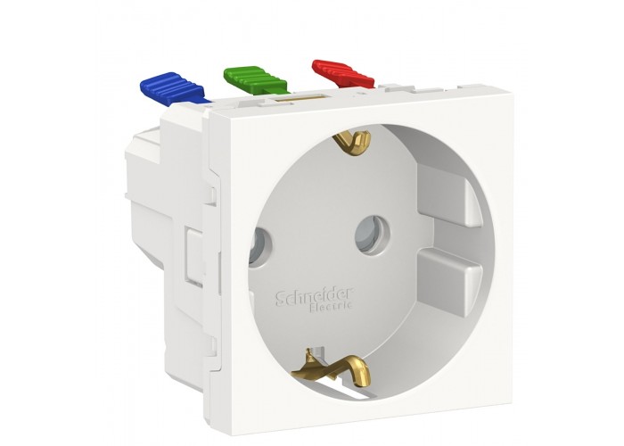 Розетка Schneider Electric NU305718 (зажимной контакт) 16А (белая)