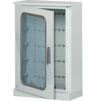 Шафа підлогова з поліестеру Hager FL522B Orion Plus IP65 з цоколем і прозорими дверима 1200X600X300мм