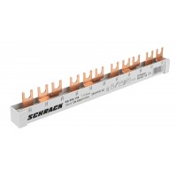 Шина з U-подібними висновками Schrack BS990154 3P 10мм² на 11 модулів