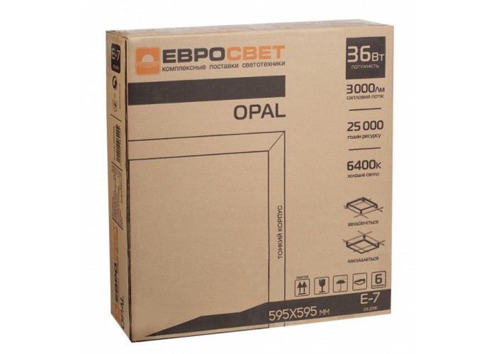 Світлодіодна панель Євросвітло 40516 OPAL 36Вт 6400К 3000Лм