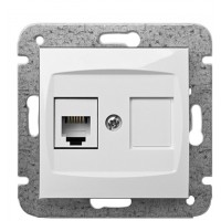 Телефонна розетка RJ11 Elektro-Plast Carla 1750-10 (білий)