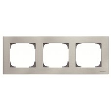 Тримісна рамка ABB Sky 2CLA857300A1401 8573 AI (сталь)