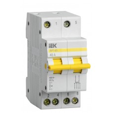 Трипозиційний вимикач-роз'єднувач IEK MPR10-2-040 ВРТ-63 2P 40А