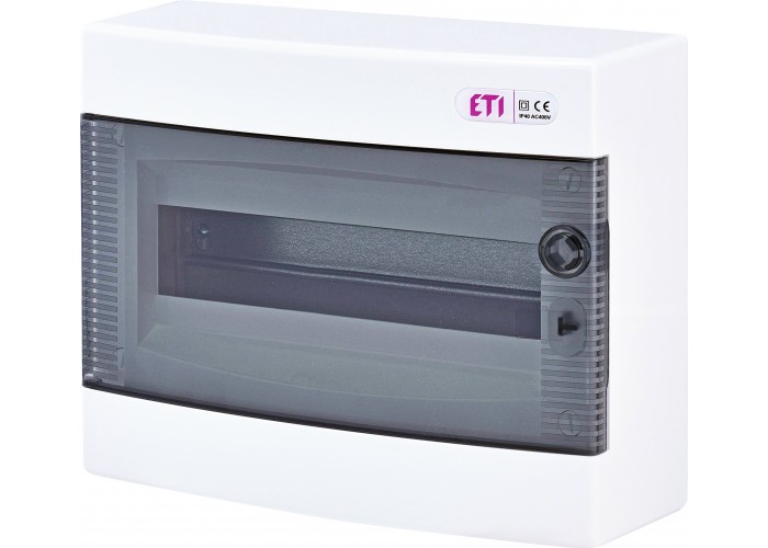 Зовнішній модульний щит ETI 001101001 ECT 12PT 12 М з прозорими дверцятами