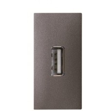 USB розетка ABB Zenit 2CLA215580N1801 N2155.8 AN 1М (антрацит)
