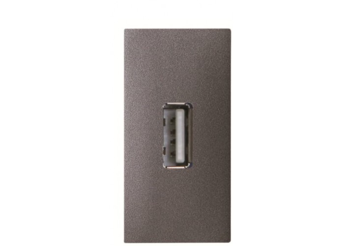 USB розетка ABB Zenit 2CLA215580N1801 N2155.8 AN 1М (антрацит)