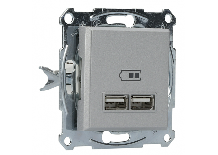 USB розетка Schneider Electric Asfora EPH2700261 (алюминий)