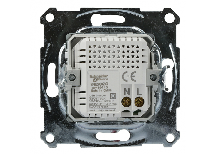 USB розетка Schneider Electric Asfora EPH2700261 (алюминий)