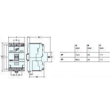 Автоматичний вимикач Hager x160, In=80А, 3п, 25kA