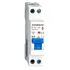 Автоматичний вимикач Schrack AM418516 4,5кА 16А 1P+N х-ка B
