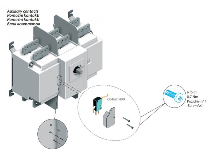 Блок контактів ETI 004661499 LBS-PS11 (NO+NC для LBS 160-3200А)