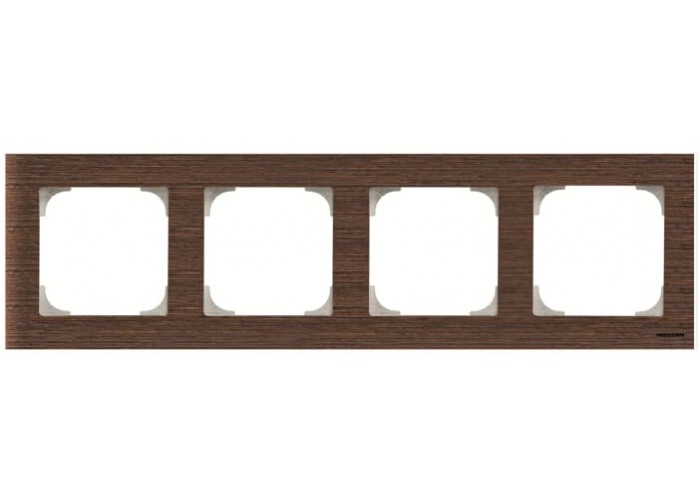 Чотиримісна рамка ABB Sky 2CLA857400A2101 8574 WN (венге)