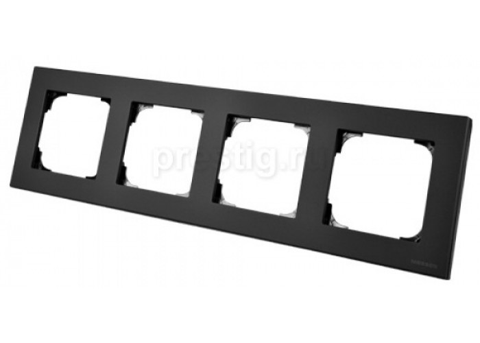 Чотирьохпостова рамка ABB Sky 8574 NS (чорний оксамит)