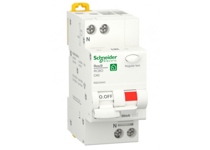 Диференціальний автомат Schneider Electric R9D25640 RESI9 6кА 1P+N 40A C 30мА АC