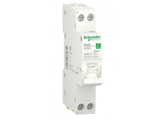 Диференціальний автомат Schneider Electric R9D87625 RESI9 6кА 1P+N 25A C 30мА АC