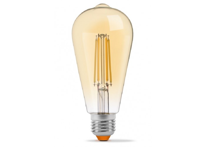 Диммована філаментна лампа Videx Filament ST64FAD E27 6Вт 2200K (VL-ST64FAD-06272) бронза