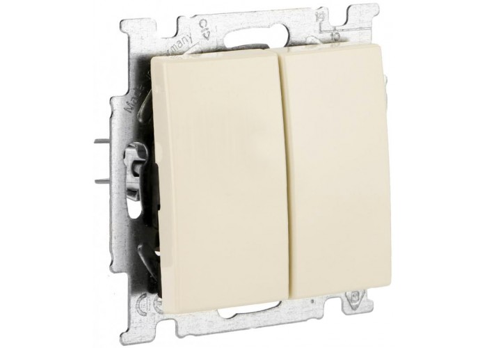 Вимикач ABB basic55 cлонова кість 2кл прохідний ( 2CKA001012A2151 )