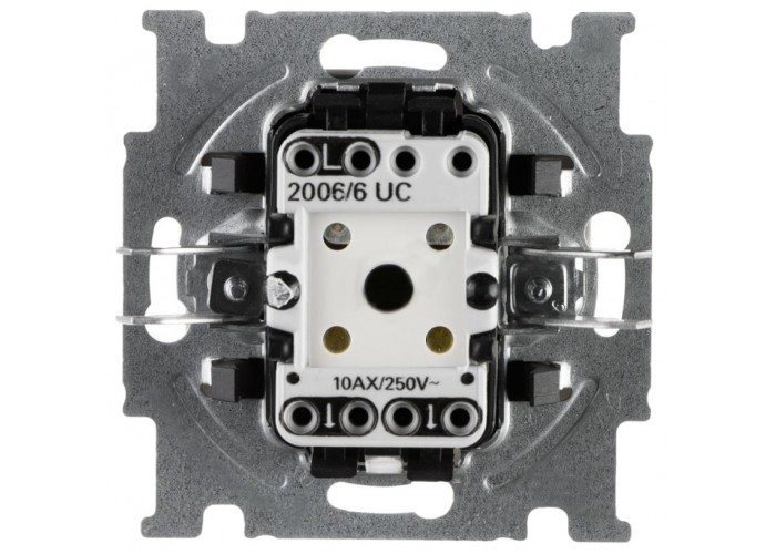 Вимикач ABB basic55 cлонова кість 2кл прохідний ( 2CKA001012A2151 )
