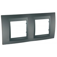 Двомісна рамка Schneider Electric Unica Top MGU6.004.12 (графіт)