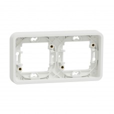 Горизонтальна 2-постова рамка Schneider Electric MUR39101 IP55 (біла)