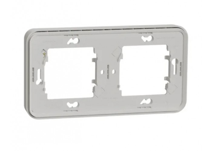 Горизонтальна 2-постова рамка Schneider Electric MUR39101 IP55 (біла)