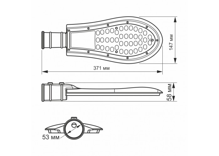 Консольний LED світильник Videx 30Вт 5000K IP65 (VL-SLE15-306)