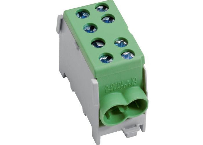 Модульний вступний клемник Hager KH35E 1P 2x35²/2x25² 63А (зелений)