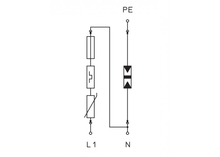 Обмежувач перенапруг OBO Bettermann (5093653) Тип I+II V50-B+C 1+NPE