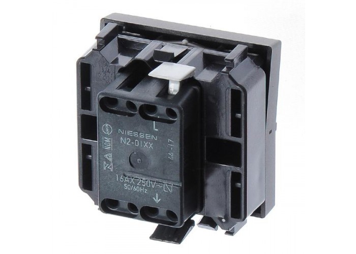 Однокнопковий вимикач ABB Zenit 2CLA220100N1801 N2201 AN (антрацит)