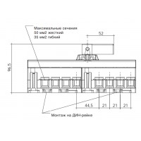 Перемикач Hager HI405R I-0-II 100А 400/690В 4P 12м