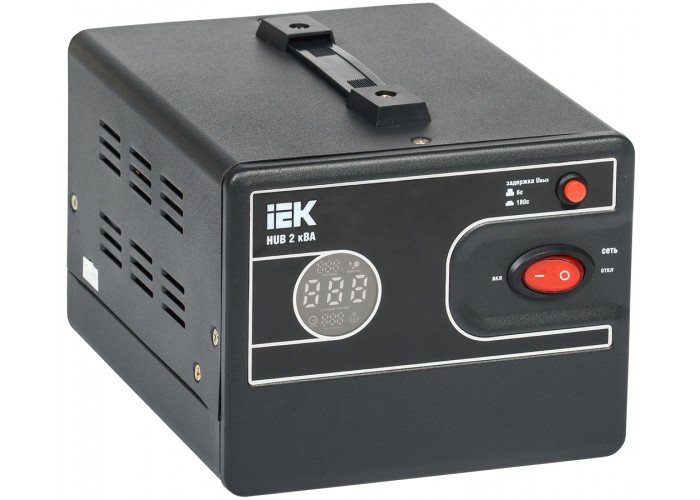 Переносний релейний стабілізатор напруги IEK HUB (IVS21-1-002-13) 2кВА