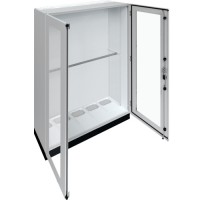 Підлоговий щит із прозорими дверима Hager FR25U1 Univers IP55/II 1850x1300x400мм із цоколем h=100мм