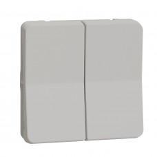 Прохідний 2-клавішний перемикач Schneider Electric MUR39022 (сх.6+6) IP55 (білий)