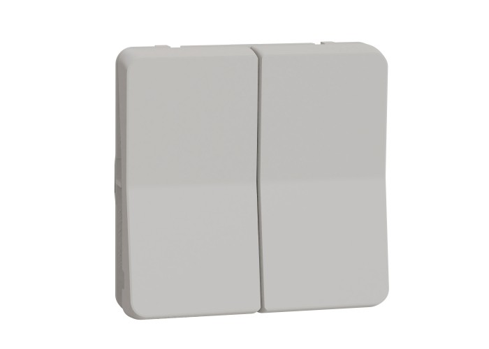 Прохідний 2-клавішний перемикач Schneider Electric MUR39022 (сх.6+6) IP55 (білий)