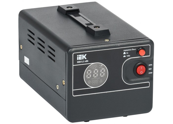 Релейный переносной стабилизатор напряжения IEK HUB (IVS21-1-D05-13) 0,5кВА