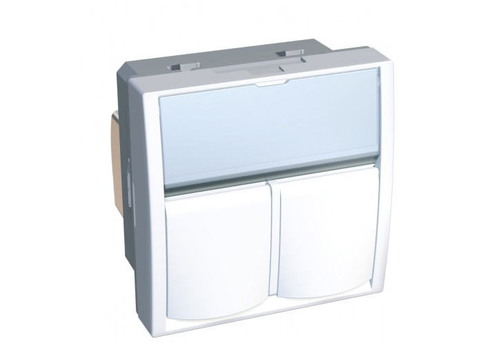 Розетка Schneider Electric Altira ALB44357N 2хRJ45 Cat6А экранированная (белый)