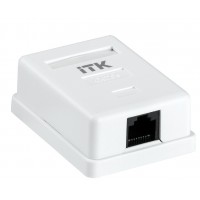 Розетка інформаційна RJ45, кат.5Е UTP, 1-порт, ITK