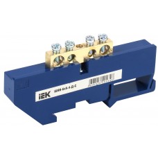 Шина N "нуль" IEK YNN10-69-4D-K07 на DIN-ізоляторі ШНІ-6х9-4-Д-C