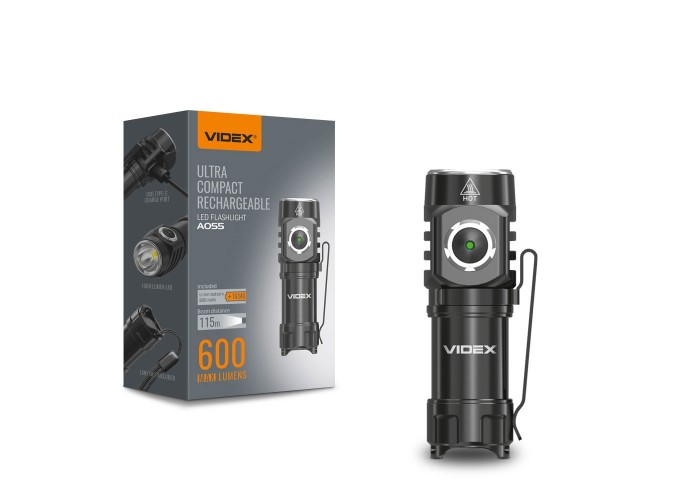 Світлодіодний портативний ліхтарик Videx 600Лм 5700K (VLF-A055)