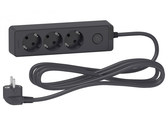 Трехместный удлинитель Schneider Electric ST9433B (3м) черный