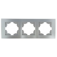 Трипостова рамка ABB Cosmo 612-011000-227 (алюміній)