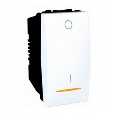 Вимикач 1-клавішний, 2-полюсний (СХ.2) з індикацією, білий Schneider Electric