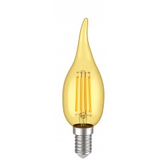 LED лампа IEK LLF-CB35-5-230-30-E14-CLG CВ35 (свічка на вітрі) 5Вт 230В 2700К E14 серія 360° (золото)