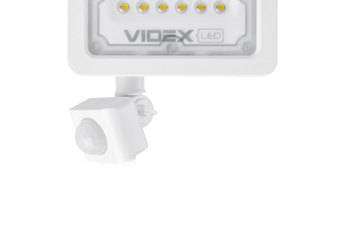 LED прожектор Videx F2e 10Вт 5000K (VL-F2e105W-S) з датчиком руху та освітленості