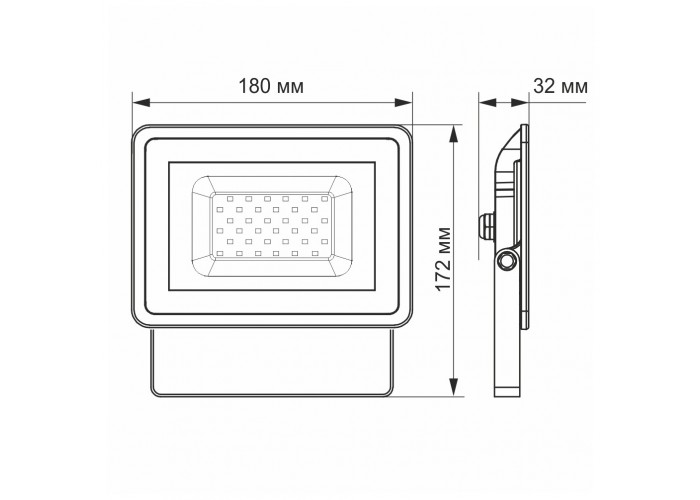 LED прожектор Videx Fe 30Вт 5000K (VL-Fe305W)