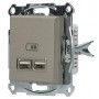 USB розетка Schneider Electric Asfora EPH2700269 (бронза)