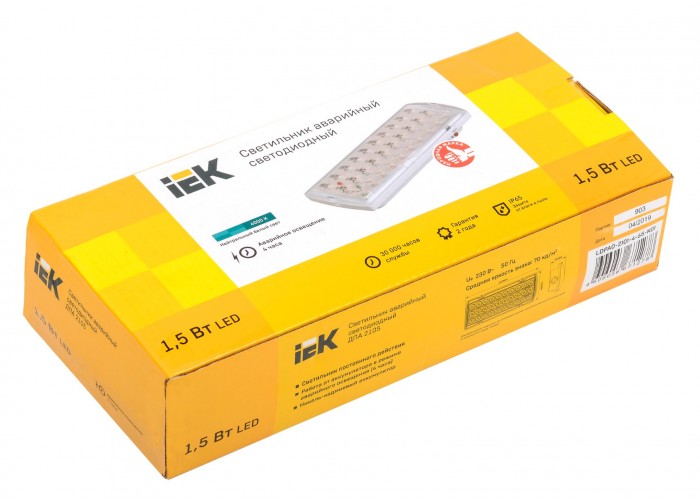 Аварійний світильник постійної дії IEK LDPA0-2101-4-65-K01 ДПА 2105 4ч IP65