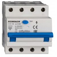 АВДС Schrack AK667825 6кА 25А 30мА 3P+N х-ка C Тип A